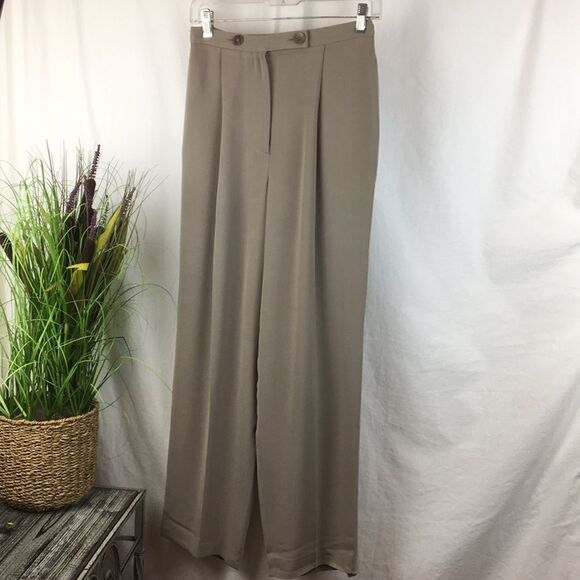 Emanuel Ungaro  Vintage Gray-Taupe Straight Leg Trouser Pants 6 - Picture 2 of 8